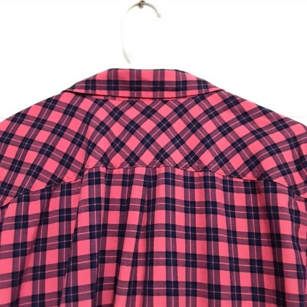 Talbots Button Up Flannel Plaid Shirt Womens XL - Picture 9 of 14